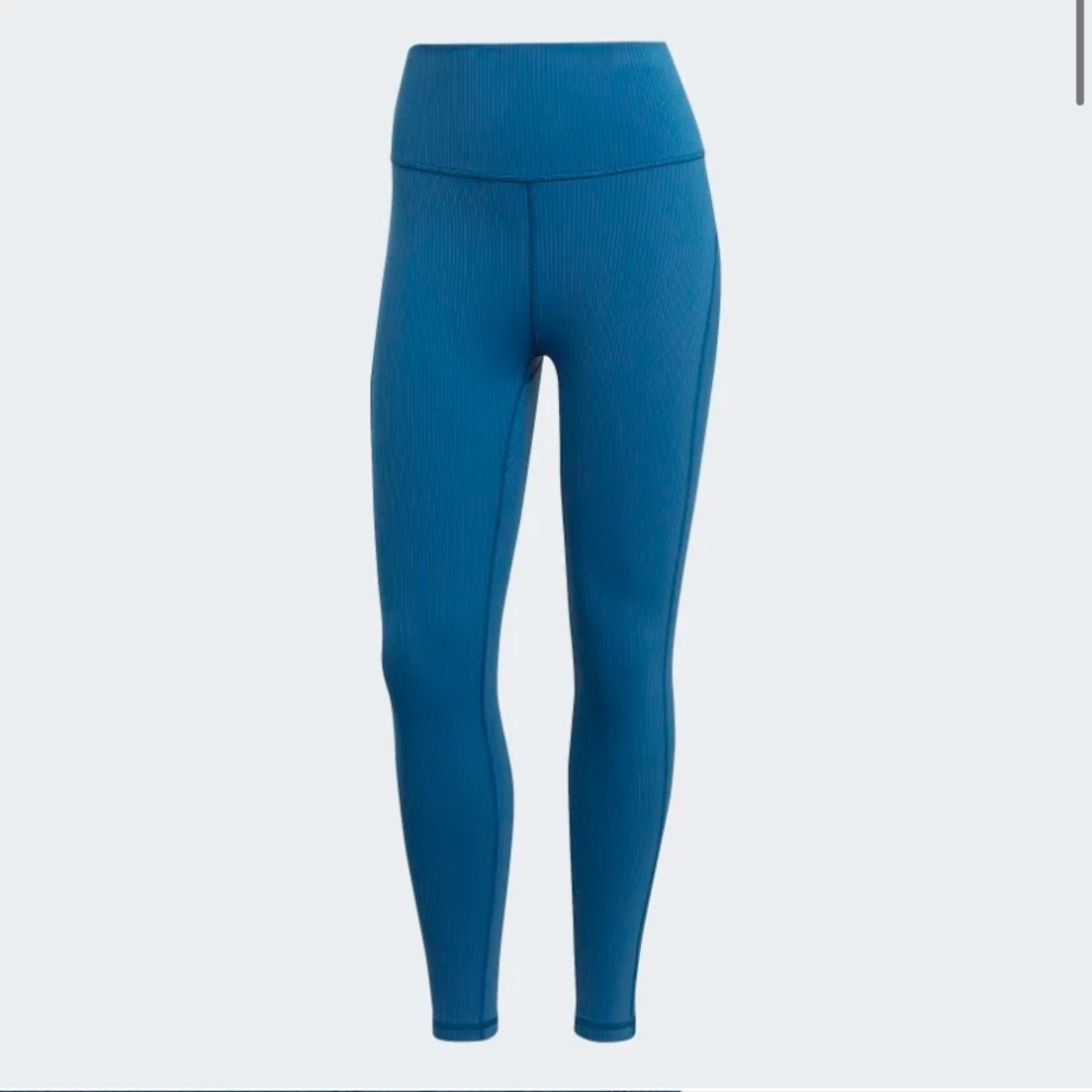 ADIDAS Yoga Studio Luxe Wind Super High Waisted Rib Legging, Large (NWOT)